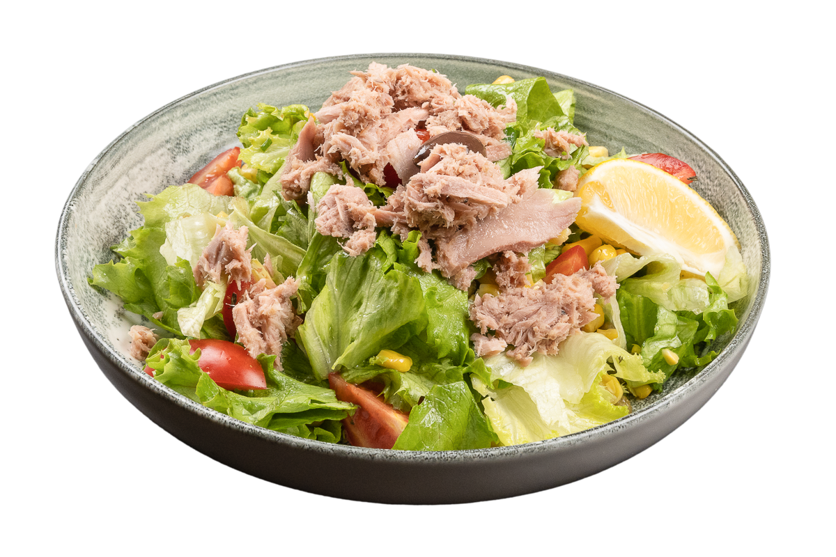 Зелена салата с риба тон